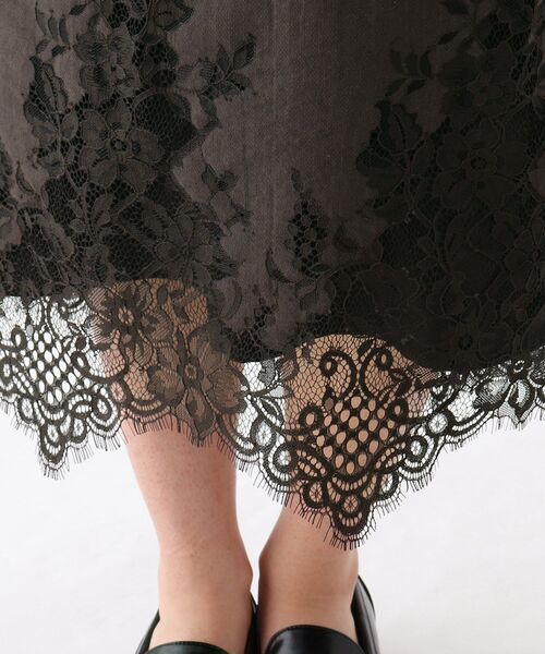 OPAQUE.CLIP（オペークドットクリップ）の「◆【C】コットンラッセルレース タイトスカート（スカート・レディース・チャコールグレー/オフホワイト/ピンク系・40/38/36/34/42）」の8枚目の写真