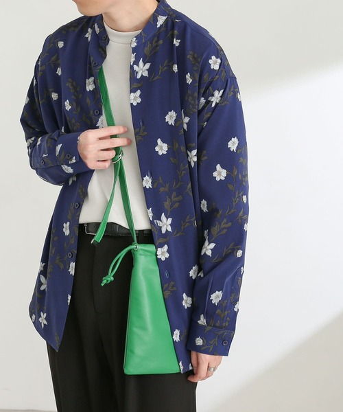 SENSE OF PLACE by URBAN RESEARCH(センスオブプレイスバイアーバンリサーチ)の「ボタニカルバンドカラーシャツC(シャツ/ブラウス・メンズ・ネイビー・MEDIUM/LARGE)」の3枚目の写真