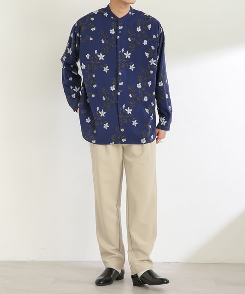 SENSE OF PLACE by URBAN RESEARCH(センスオブプレイスバイアーバンリサーチ)の「ボタニカルバンドカラーシャツC(シャツ/ブラウス・メンズ・ネイビー・MEDIUM/LARGE)」の8枚目の写真