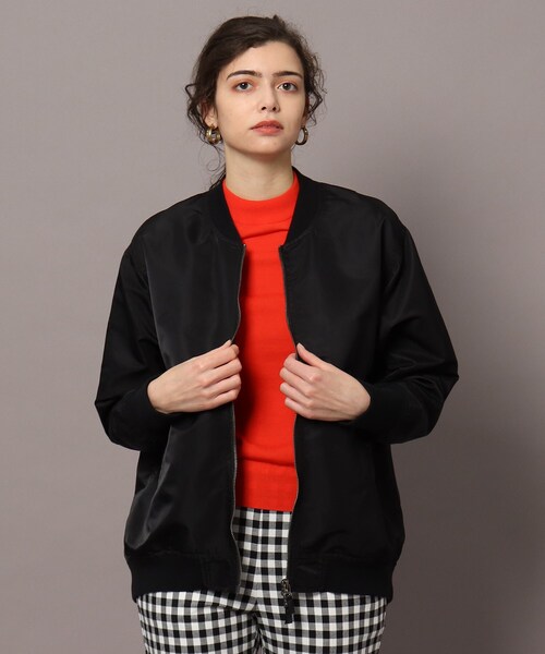 DRESSTERIOR(ドレステリア)の「◆【洗える】ナイロンウォッシュMA-1ブルゾン(ブルゾン・レディース・ブラック/カーキ・38/36)」の2枚目の写真