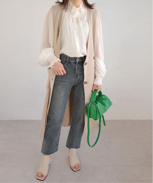 ＡＮＤＪ（アンドジェイ）の「2WAYショルダー付餃子バッグ（ショルダーバッグ・レディース・ブラック/グリーン・M）」の6枚目の写真