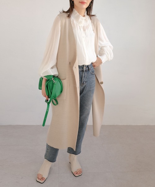 ＡＮＤＪ（アンドジェイ）の「2WAYショルダー付餃子バッグ（ショルダーバッグ・レディース・ブラック/グリーン・M）」の8枚目の写真