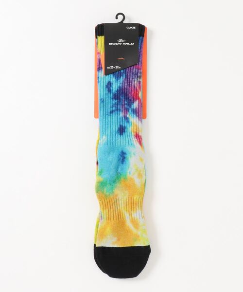 BODY WILD（ボディーワイルド）の「BODY WILD/ボディワイルド　360°プリント　デザインソックス　クルー丈（ソックス/靴下・メンズ・ダークネイビー/オリーブ/ピンク系その他/ブルー系その他/オレンジ系その他/ダークブルー/スカイブルー/ブルー系その他2/レッド系その他/ブラック/ブラックミックス・25-27CM）」の9枚目の写真
