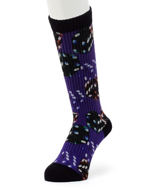 BODY WILD（ボディーワイルド）の「BODY WILD/ボディワイルド　360°プリント　デザインソックス　クルー丈（ソックス/靴下・メンズ・ダークネイビー/オリーブ/ピンク系その他/ブルー系その他/オレンジ系その他/ダークブルー/スカイブルー/ブルー系その他2/レッド系その他/ブラック/ブラックミックス・25-27CM）」の18枚目の写真