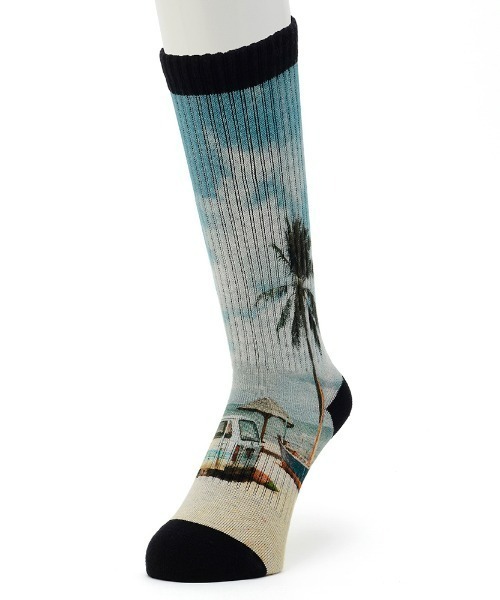 BODY WILD（ボディーワイルド）の「BODY WILD/ボディワイルド　360°プリント　デザインソックス　クルー丈（ソックス/靴下・メンズ・ダークネイビー/オリーブ/ピンク系その他/ブルー系その他/オレンジ系その他/ダークブルー/スカイブルー/ブルー系その他2/レッド系その他/ブラック/ブラックミックス・25-27CM）」の22枚目の写真