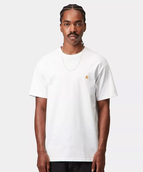 Carhartt WIP(カーハートダブリューアイピー)の「Carhartt WIP/カーハートダブリューアイピー ルーズシルエット ショートスリーブチェイスTシャツ I026391(Tシャツ/カットソー・メンズ・ブルー/ホワイト/ブラック/ホワイト系その他/ネイビー/ホワイト×ゴールド/ダークパープル・XL/M/L/S)」の4枚目の写真