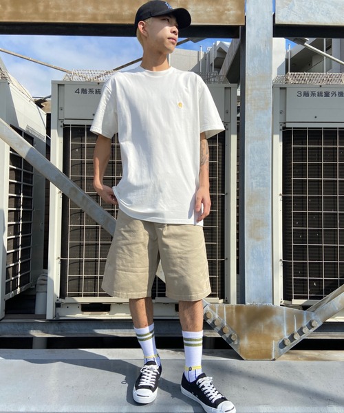 Carhartt WIP(カーハートダブリューアイピー)の「Carhartt WIP/カーハートダブリューアイピー ルーズシルエット ショートスリーブチェイスTシャツ I026391(Tシャツ/カットソー・メンズ・ブルー/ホワイト/ブラック/ホワイト系その他/ネイビー/ホワイト×ゴールド/ダークパープル・XL/M/L/S)」の22枚目の写真