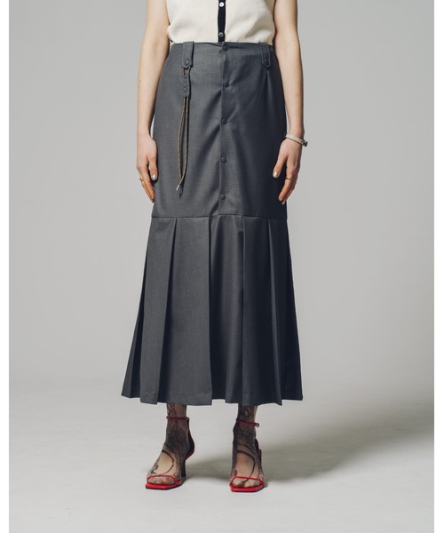 led.tokyo（レッドトウキョウ）の「【led.tokyo】フロントボタンプリーツスカート（スカート・レディース・グレー・S/M）」の7枚目の写真