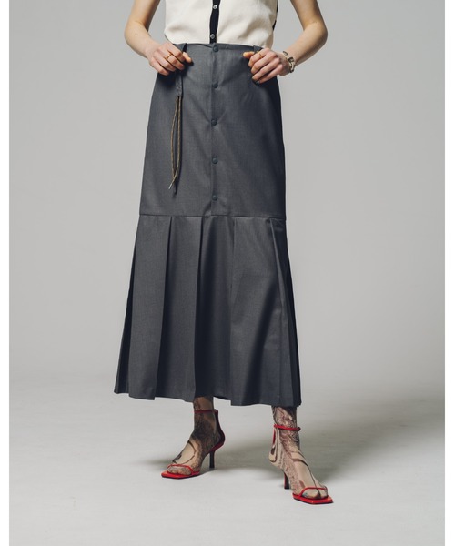 led.tokyo（レッドトウキョウ）の「【led.tokyo】フロントボタンプリーツスカート（スカート・レディース・グレー・S/M）」の10枚目の写真