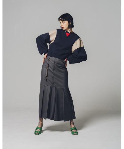 led.tokyo（レッドトウキョウ）の「【led.tokyo】フロントボタンプリーツスカート（スカート・レディース・グレー・S/M）」の3枚目の写真