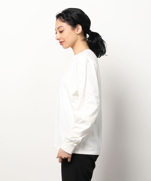 SETTO（セット）の「COMFORT-T：ロングTシャツ（Tシャツ/カットソー・レディース・ブラック/ホワイト/ダークグレー・L/S/M/XS）」の16枚目の写真