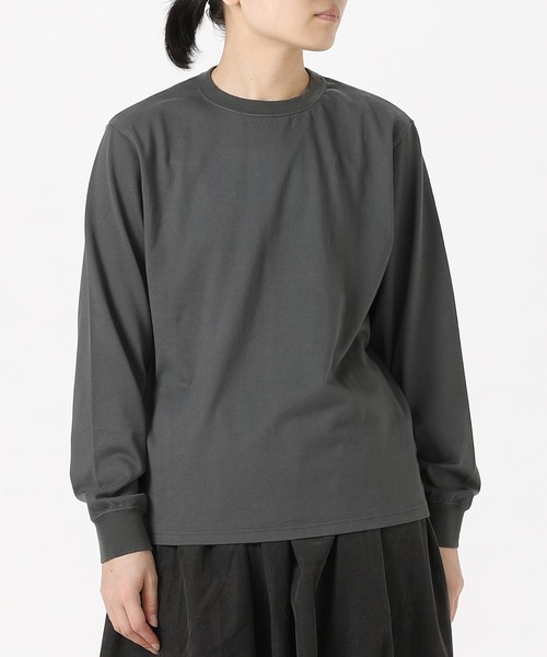 SETTO（セット）の「COMFORT-T：ロングTシャツ（Tシャツ/カットソー・レディース・ブラック/ホワイト/ダークグレー・L/S/M/XS）」の3枚目の写真