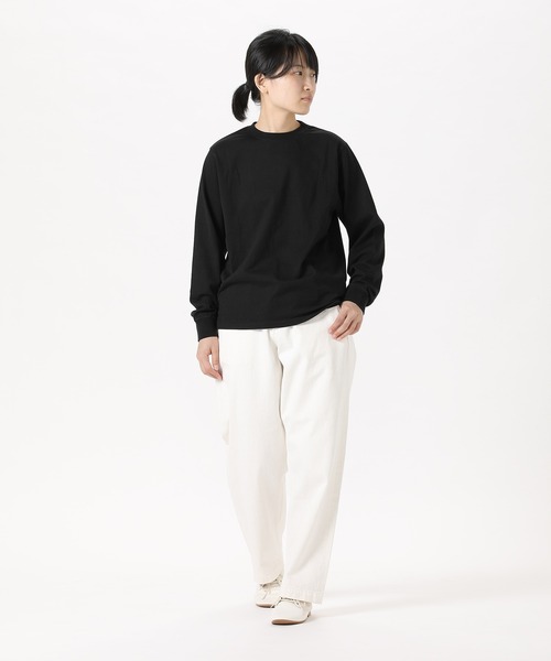 SETTO（セット）の「COMFORT-T：ロングTシャツ（Tシャツ/カットソー・レディース・ブラック/ホワイト/ダークグレー・L/S/M/XS）」の19枚目の写真