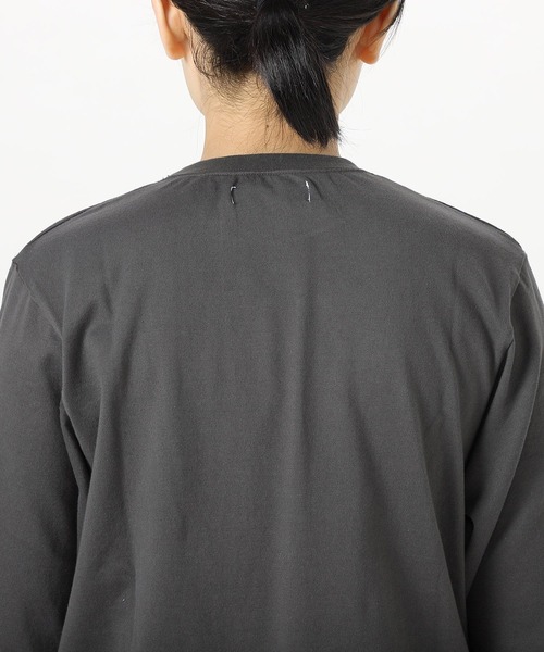 SETTO（セット）の「COMFORT-T：ロングTシャツ（Tシャツ/カットソー・レディース・ブラック/ホワイト/ダークグレー・L/S/M/XS）」の18枚目の写真