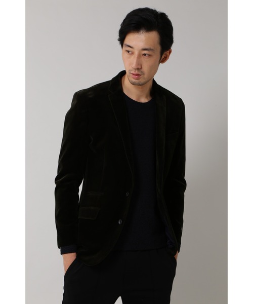 HIGH STREET(ハイストリート)の「HIGH STREET∴Pontoglioベッチンジャケット(テーラードジャケット・メンズ・ブラック/カーキ・S/M)」の2枚目の写真
