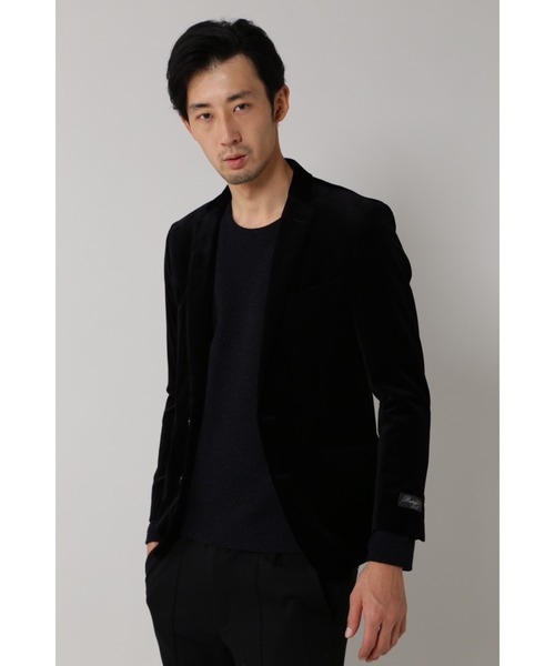 HIGH STREET(ハイストリート)の「HIGH STREET∴Pontoglioベッチンジャケット(テーラードジャケット・メンズ・ブラック/カーキ・S/M)」の1枚目の写真