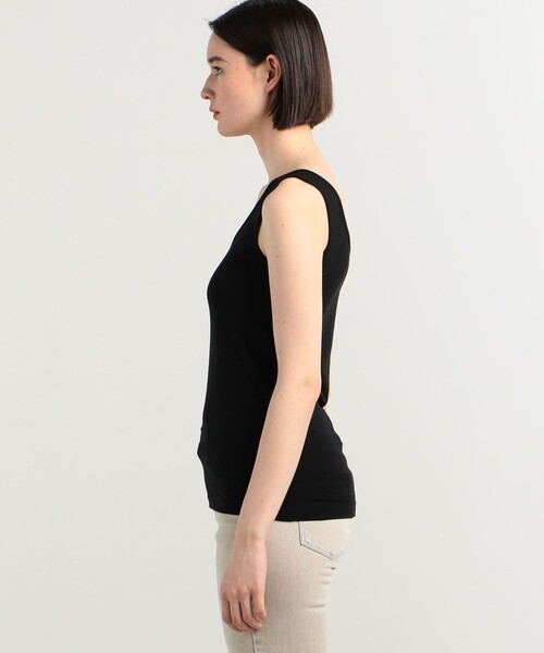 TOMORROWLAND （トゥモローランド）の「セルロースジャージー タンクトップ（タンクトップ・レディース・ホワイト/ブラック・S）」の8枚目の写真