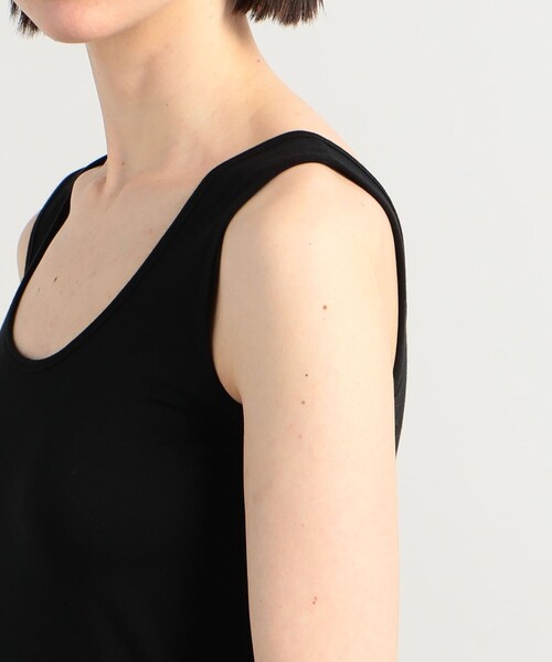 TOMORROWLAND （トゥモローランド）の「セルロースジャージー タンクトップ（タンクトップ・レディース・ホワイト/ブラック・S）」の5枚目の写真