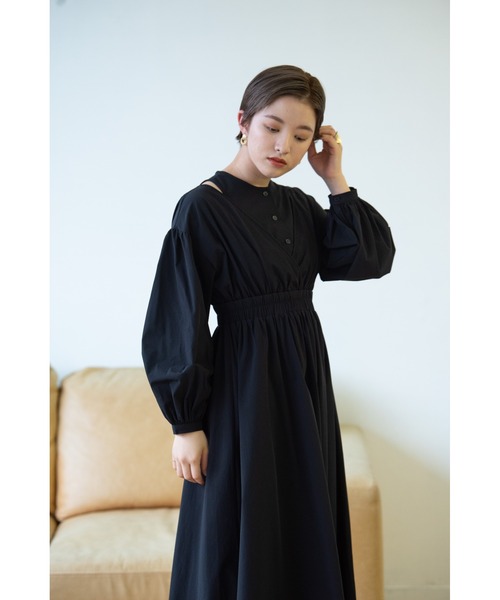 HANNE（アン）の「レイヤード風ワンピース（ワンピース・レディース・ブラック・フリー）」の3枚目の写真