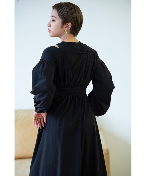 HANNE（アン）の「レイヤード風ワンピース（ワンピース・レディース・ブラック・フリー）」の5枚目の写真