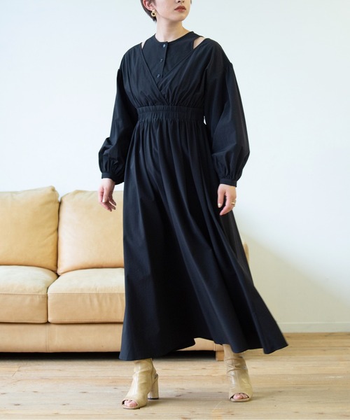 HANNE（アン）の「レイヤード風ワンピース（ワンピース・レディース・ブラック・フリー）」の12枚目の写真