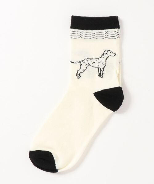 emesuelee（エメスーリー）の「犬モチーフソックス（ソックス/靴下・レディース・ネイビー/ブラック/ブラック系1/グリーン/グレー・フリー）」の2枚目の写真