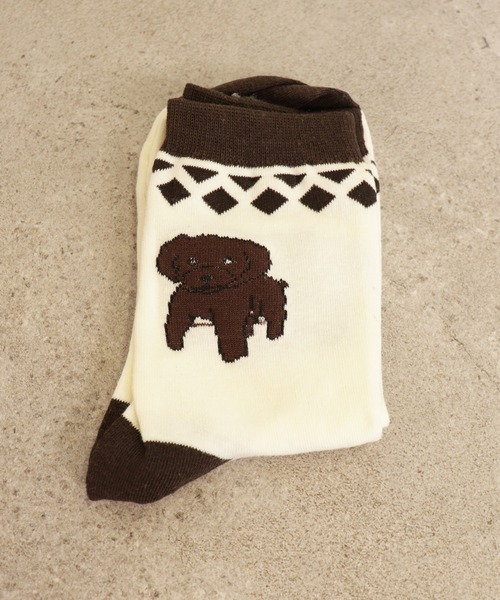 emesuelee（エメスーリー）の「犬モチーフソックス（ソックス/靴下・レディース・ネイビー/ブラック/ブラック系1/グリーン/グレー・フリー）」の18枚目の写真