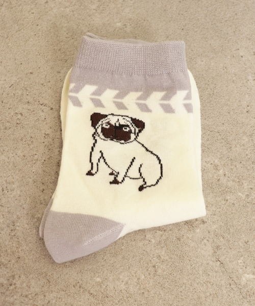 emesuelee（エメスーリー）の「犬モチーフソックス（ソックス/靴下・レディース・ネイビー/ブラック/ブラック系1/グリーン/グレー・フリー）」の16枚目の写真