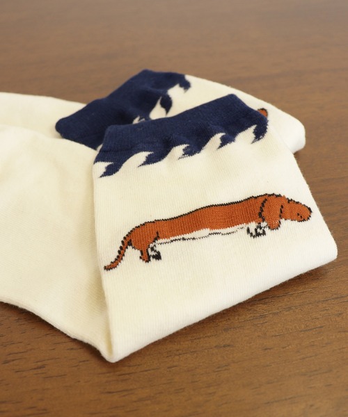 emesuelee（エメスーリー）の「犬モチーフソックス（ソックス/靴下・レディース・ネイビー/ブラック/ブラック系1/グリーン/グレー・フリー）」の9枚目の写真