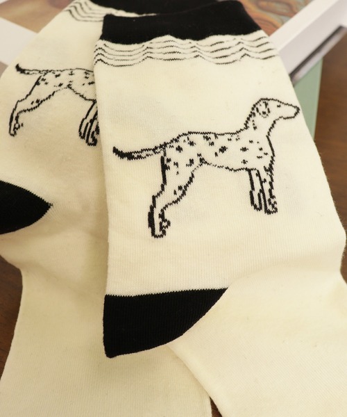 emesuelee（エメスーリー）の「犬モチーフソックス（ソックス/靴下・レディース・ネイビー/ブラック/ブラック系1/グリーン/グレー・フリー）」の14枚目の写真
