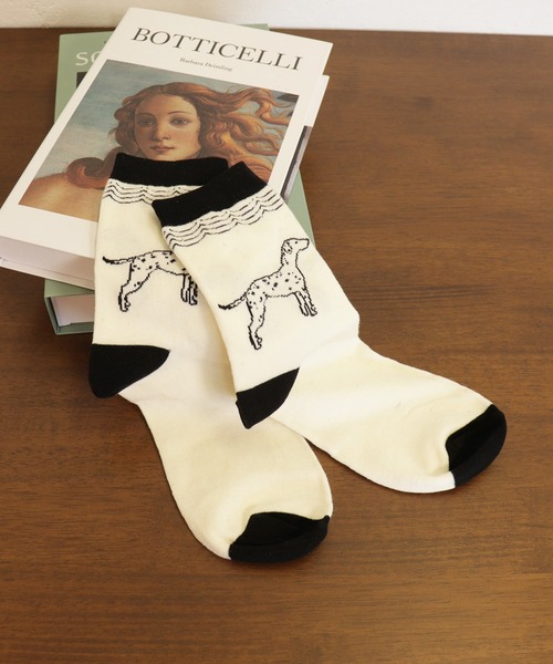 emesuelee（エメスーリー）の「犬モチーフソックス（ソックス/靴下・レディース・ネイビー/ブラック/ブラック系1/グリーン/グレー・フリー）」の21枚目の写真