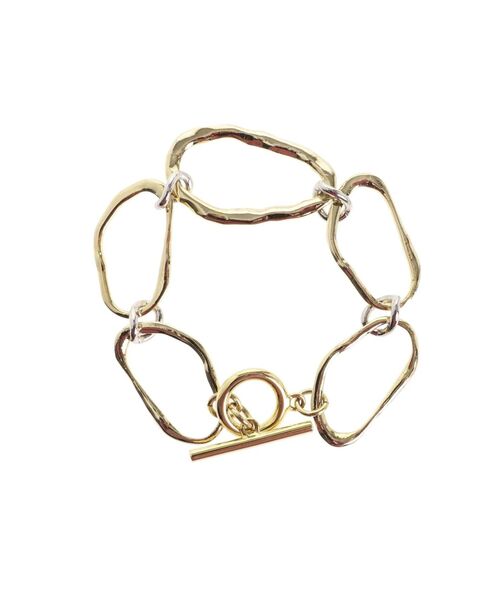 LAGUNAMOON（ラグナムーン）の「フォルムミックスチェーンブレスレット（ブレスレット・レディース・シルバー/ゴールド・FREE）」の2枚目の写真