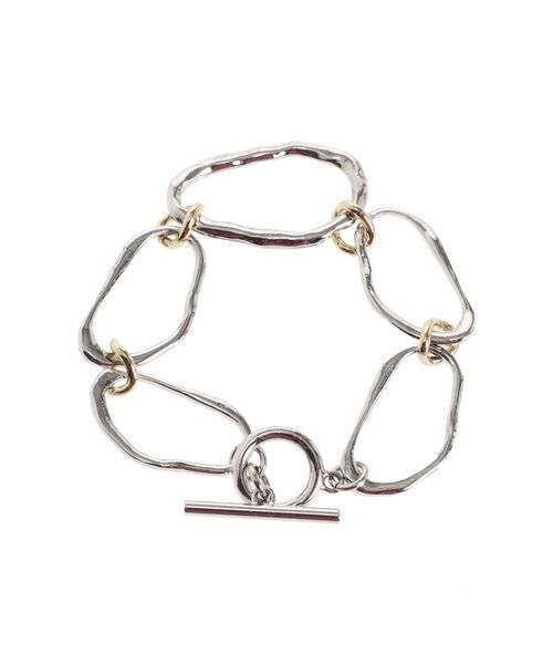 LAGUNAMOON（ラグナムーン）の「フォルムミックスチェーンブレスレット（ブレスレット・レディース・シルバー/ゴールド・FREE）」の7枚目の写真