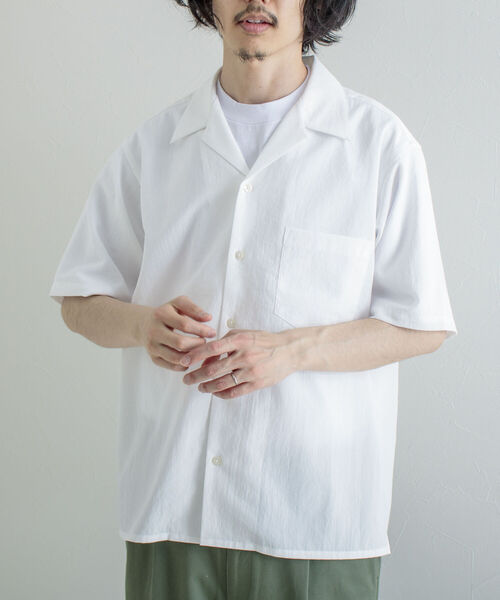 GLOSTER（グロスター）の「【GLOSTER/グロスター】EVALET QUICK DRY オープンカラーシャツ 吸水・吸汗・速乾（シャツ/ブラウス・メンズ・ホワイト/チャコールグレー/ネイビー・MEDIUM/LARGE）」の21枚目の写真