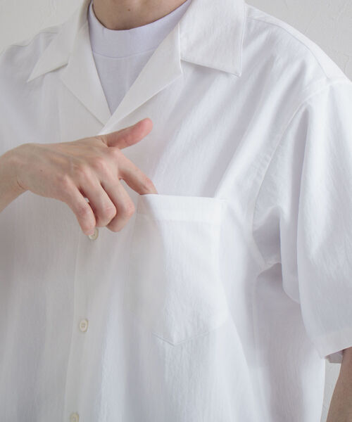 GLOSTER（グロスター）の「【GLOSTER/グロスター】EVALET QUICK DRY オープンカラーシャツ 吸水・吸汗・速乾（シャツ/ブラウス・メンズ・ホワイト/チャコールグレー/ネイビー・MEDIUM/LARGE）」の20枚目の写真