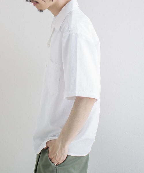 GLOSTER（グロスター）の「【GLOSTER/グロスター】EVALET QUICK DRY オープンカラーシャツ 吸水・吸汗・速乾（シャツ/ブラウス・メンズ・ホワイト/チャコールグレー/ネイビー・MEDIUM/LARGE）」の19枚目の写真