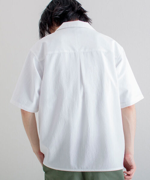 GLOSTER（グロスター）の「【GLOSTER/グロスター】EVALET QUICK DRY オープンカラーシャツ 吸水・吸汗・速乾（シャツ/ブラウス・メンズ・ホワイト/チャコールグレー/ネイビー・MEDIUM/LARGE）」の18枚目の写真