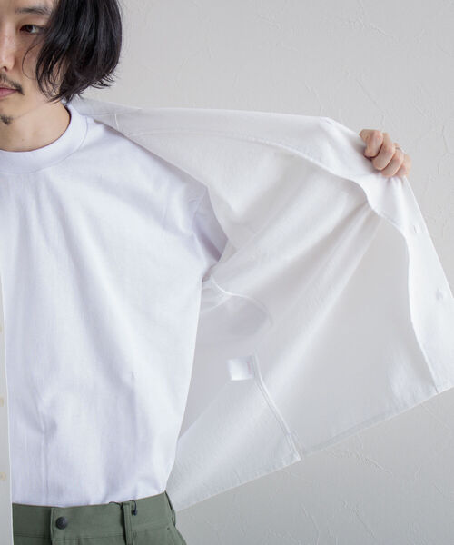 GLOSTER（グロスター）の「【GLOSTER/グロスター】EVALET QUICK DRY オープンカラーシャツ 吸水・吸汗・速乾（シャツ/ブラウス・メンズ・ホワイト/チャコールグレー/ネイビー・MEDIUM/LARGE）」の16枚目の写真