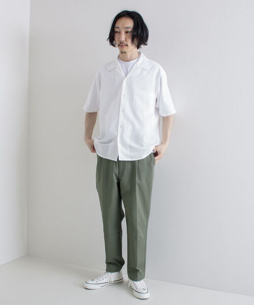 GLOSTER（グロスター）の「【GLOSTER/グロスター】EVALET QUICK DRY オープンカラーシャツ 吸水・吸汗・速乾（シャツ/ブラウス・メンズ・ホワイト/チャコールグレー/ネイビー・MEDIUM/LARGE）」の15枚目の写真