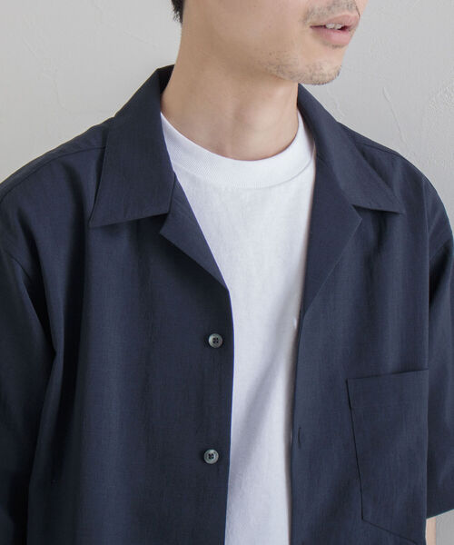 GLOSTER（グロスター）の「【GLOSTER/グロスター】EVALET QUICK DRY オープンカラーシャツ 吸水・吸汗・速乾（シャツ/ブラウス・メンズ・ホワイト/チャコールグレー/ネイビー・MEDIUM/LARGE）」の11枚目の写真