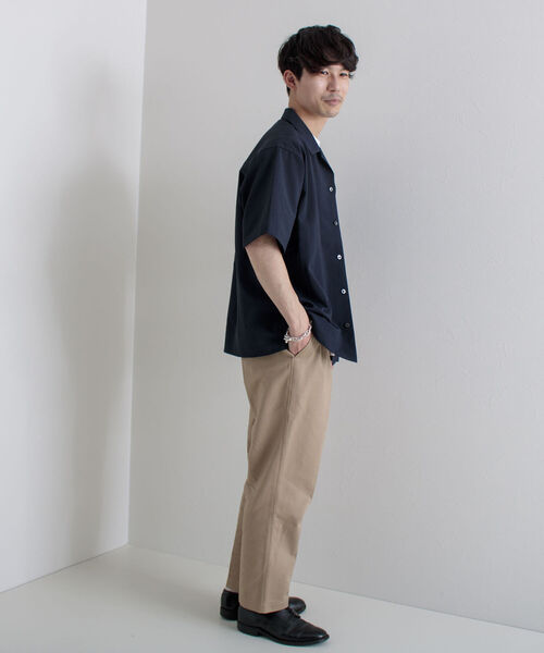 GLOSTER（グロスター）の「【GLOSTER/グロスター】EVALET QUICK DRY オープンカラーシャツ 吸水・吸汗・速乾（シャツ/ブラウス・メンズ・ホワイト/チャコールグレー/ネイビー・MEDIUM/LARGE）」の7枚目の写真