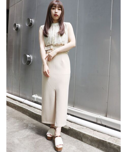 MURUA（ムルーア）の「シアーレースショートトップス（シャツ/ブラウス・レディース・ブラック/グリーン/ベージュ・FREE）」の12枚目の写真