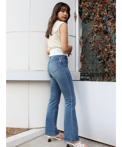 MURUA（ムルーア）の「シアーレースショートトップス（シャツ/ブラウス・レディース・ブラック/グリーン/ベージュ・FREE）」の9枚目の写真