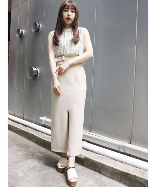 MURUA（ムルーア）の「シアーレースショートトップス（シャツ/ブラウス・レディース・ブラック/グリーン/ベージュ・FREE）」の19枚目の写真