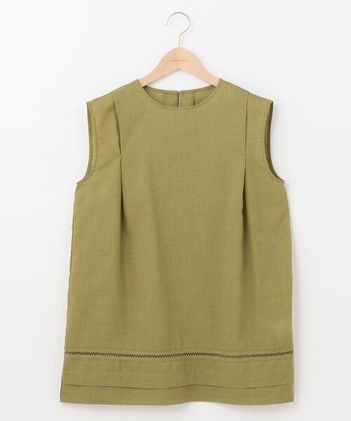 SHARE PARK(シェアパーク)の「【洗える】ウォッシャブルリネン ノースリブラウス(シャツ/ブラウス・レディース・ベージュ系/こしょう色系・1)」の9枚目の写真
