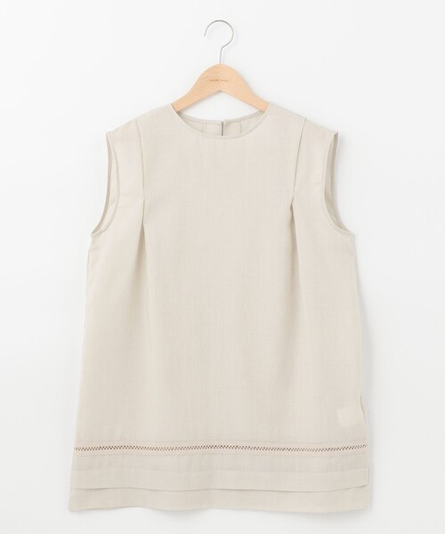 SHARE PARK(シェアパーク)の「【洗える】ウォッシャブルリネン ノースリブラウス(シャツ/ブラウス・レディース・ベージュ系/こしょう色系・1)」の10枚目の写真