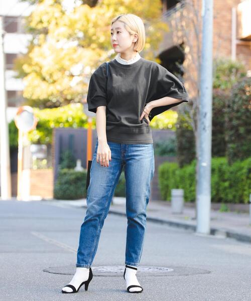 coen(コーエン)の「アミタテリブドルマンプルオーバー(Tシャツ/カットソー・レディース・ホワイト/ネイビー/オレンジ/ダークグレー・M/L)」の12枚目の写真