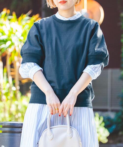 coen(コーエン)の「アミタテリブドルマンプルオーバー(Tシャツ/カットソー・レディース・ホワイト/ネイビー/オレンジ/ダークグレー・M/L)」の8枚目の写真