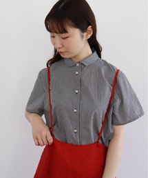 △itsumo　カド衿半袖シャツ