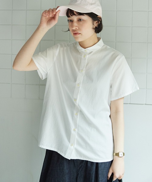 bulle de savon（ビュルデサボン）の「△itsumo　カド衿半袖シャツ（シャツ/ブラウス・レディース・ホワイト/その他・FREE）」の18枚目の写真